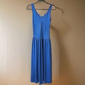 Gold Label Victoria's Secret Silk Maxi Dress Medium Cornflower Blue